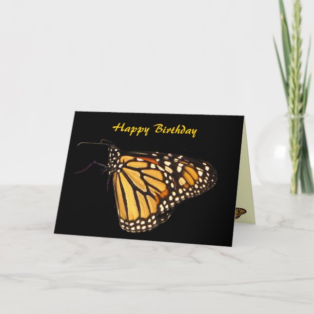 Monarch Butterfly Birthday Card (Front)