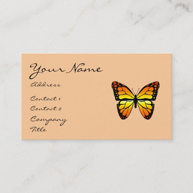 Monarch Butterfly Business Card (Front)