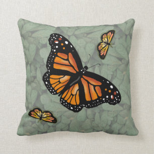 MONARCH BUTTERFLY by Slipperywindow Throw Pillow