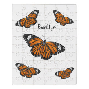 Monarch butterfly cartoon illustration   jigsaw puzzle