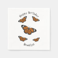 Monarch butterfly cartoon illustration