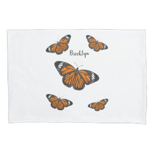 Monarch butterfly cartoon illustration  pillowcase