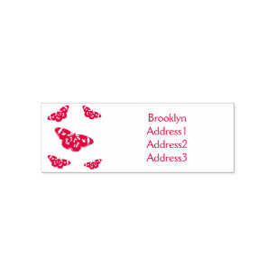 Monarch butterfly cartoon illustration self-inking stamp