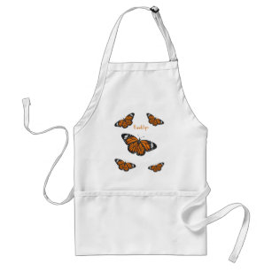 Monarch butterfly cartoon illustration  standard apron