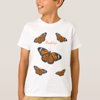 Monarch butterfly cartoon illustration