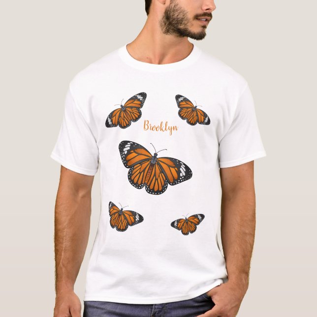 Monarch butterfly cartoon illustration  T-Shirt (Front)