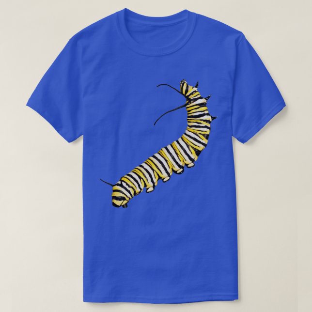 Monarch Butterfly Caterpillar Danaus plexippus T-Shirt (Design Front)