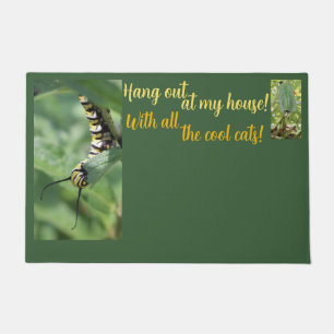 Monarch butterfly caterpillar doormat