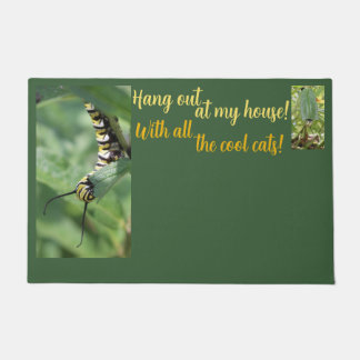Monarch butterfly caterpillar doormat