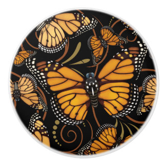 Monarch Butterfly Ceramic Knob