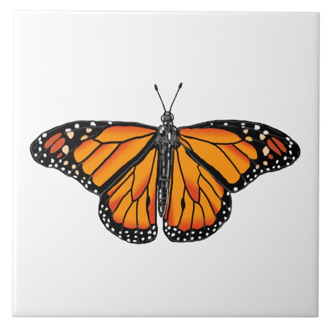 Monarch butterfly ceramic tile (Front)