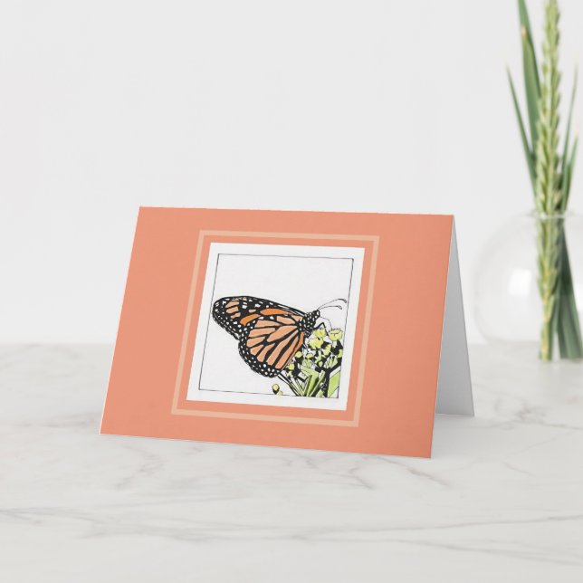 Monarch Butterfly (Colorized) Card (Front)