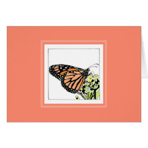 Monarch Butterfly (Colorized) note card