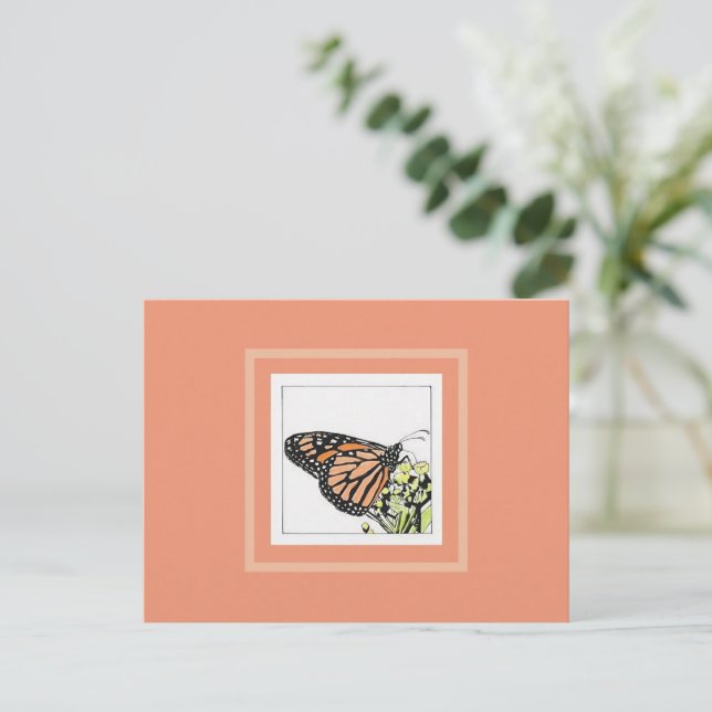 Monarch Butterfly (Colorized) Postcard (Standing Front)