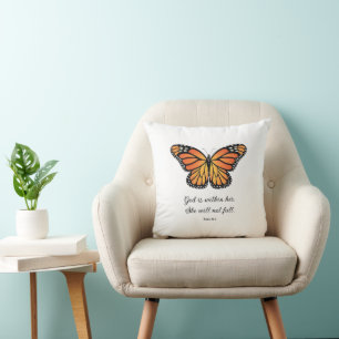 Monarch Butterfly Coussin Dieu est dans elle