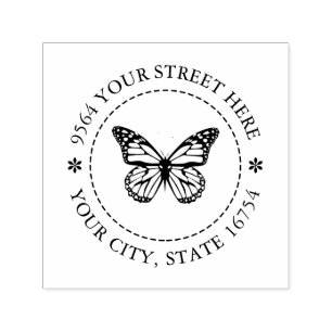Monarch Butterfly,Custom Address Self-inking Stam Self-inking Stamp