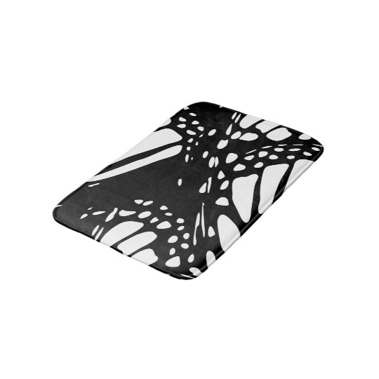Monarch Butterfly Design Bath Mat