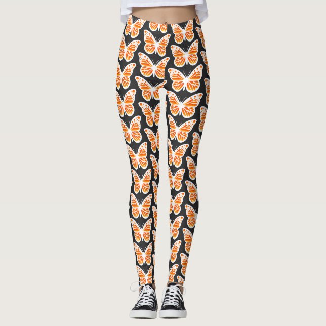 Monarch Butterfly Design - Leggings (Front)