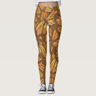MONARCH BUTTERFLY faded pattern gold Leggings