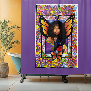 Monarch Butterfly Fairy Purple Floral