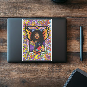 Monarch Butterfly Fairy Purple Floral