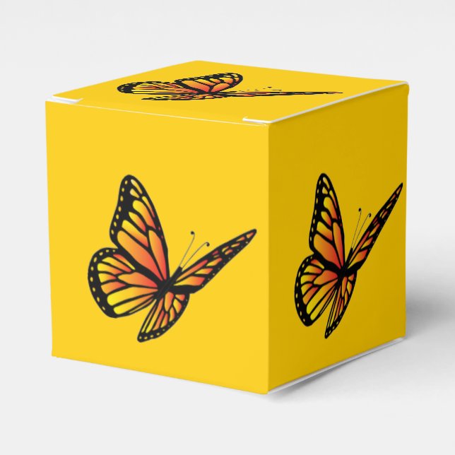 Monarch Butterfly Favor Box (Front Side)