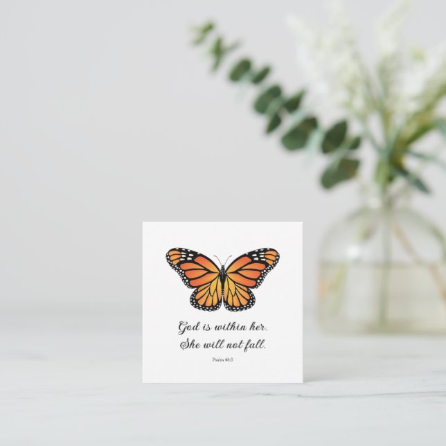 Monarch Butterfly Flat card God is within her (Standing Front)