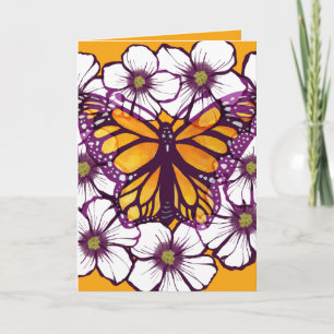 Monarch Butterfly Floral                           Card