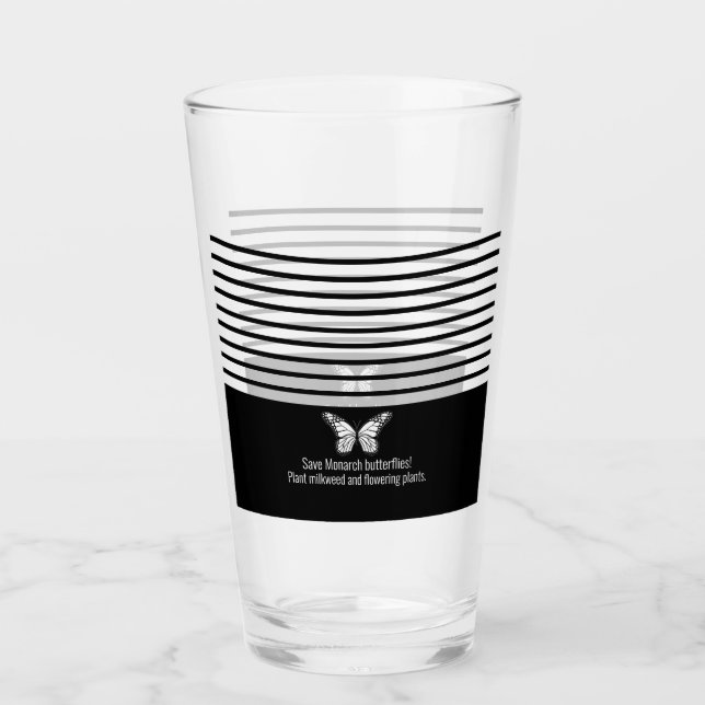 Monarch butterfly glass (Front)