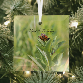 Monarch Butterfly Glass Ornament