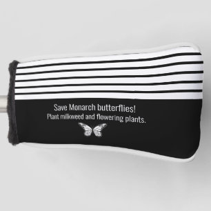 Monarch butterfly golf head cover