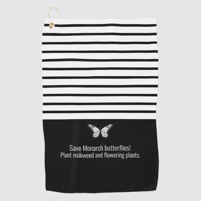 Monarch butterfly golf towel (Front)