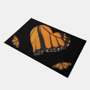Monarch Butterfly Heart Wings of Butterfly Doormat