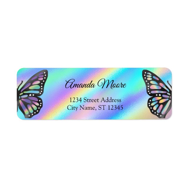 Monarch butterfly holograph foil wings modern (Front)