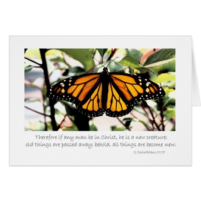 monarch butterfly if any man be in Christ (Front Horizontal)