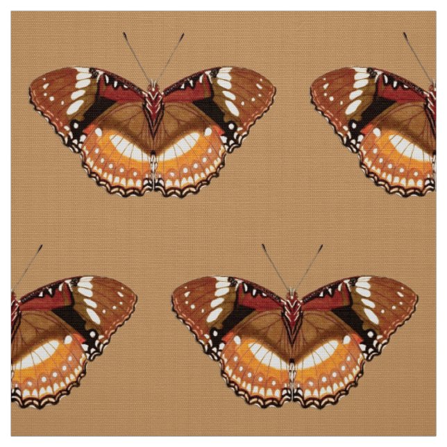 Monarch Butterfly in Brown, Rust and Cream Fabric (Swatch)