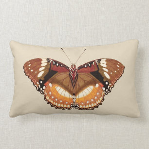 Monarch Butterfly in Brown, Rust and Cream Lumbar Pillow