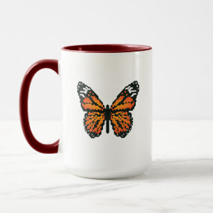 Monarch butterfly in polygon mug