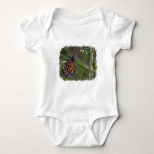 Monarch Butterfly in the Grass Baby Bodysuit