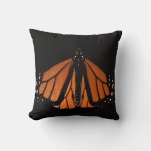 Monarch Butterfly  in the key of Orange Throw Pillow