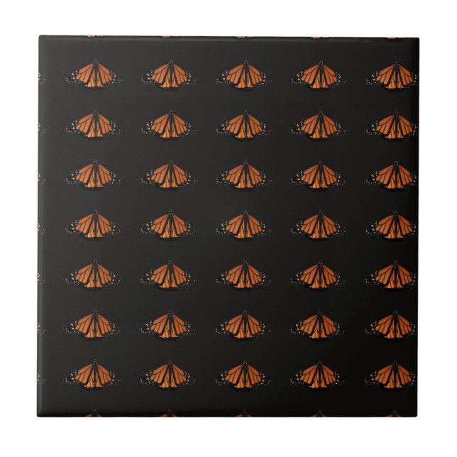 Monarch Butterfly  in the key of Orange Tile (Front)
