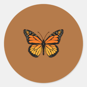 Monarch Butterfly Joy Classic Round Sticker