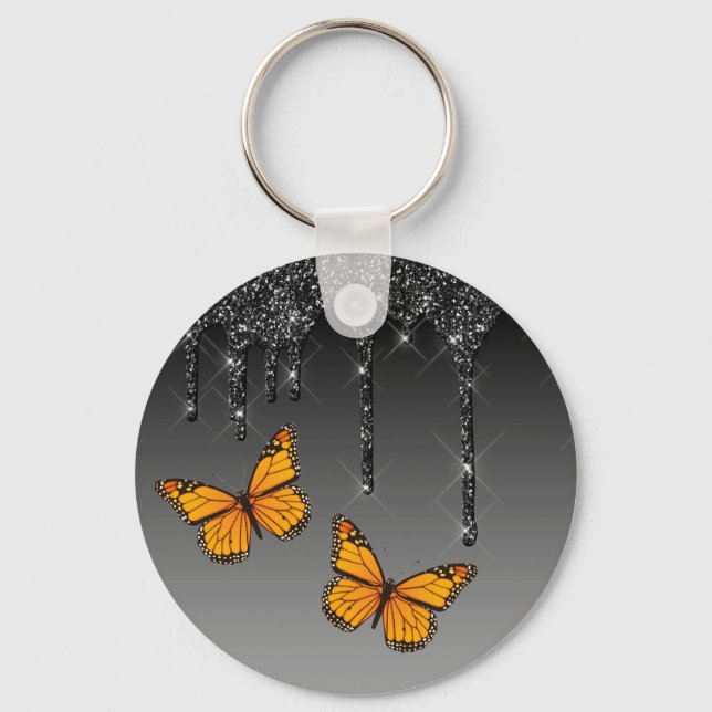 Monarch butterfly keychain (Front)