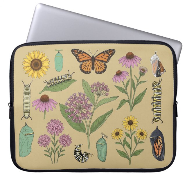 Monarch Butterfly Laptop Sleeve (Front)