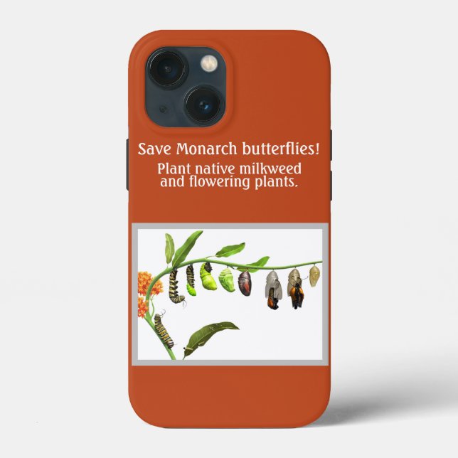 Monarch butterfly lifecycle Case-Mate iPhone case (Back)