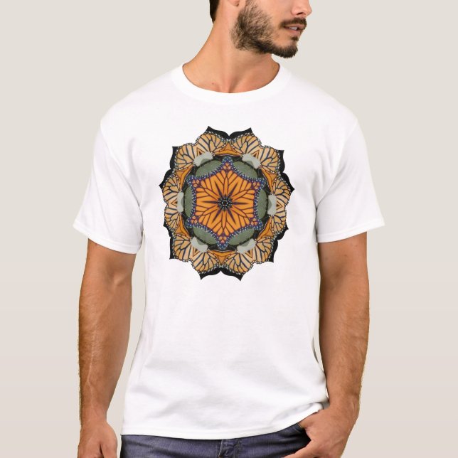 Monarch butterfly mandala t-shirt (Front)