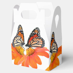 Monarch Butterfly Mexican Sunflower Flowers Floral Favor Box