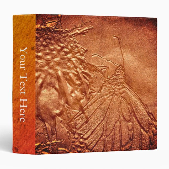 Monarch Butterfly Nature Art Personalized Binder (Front/Spine)