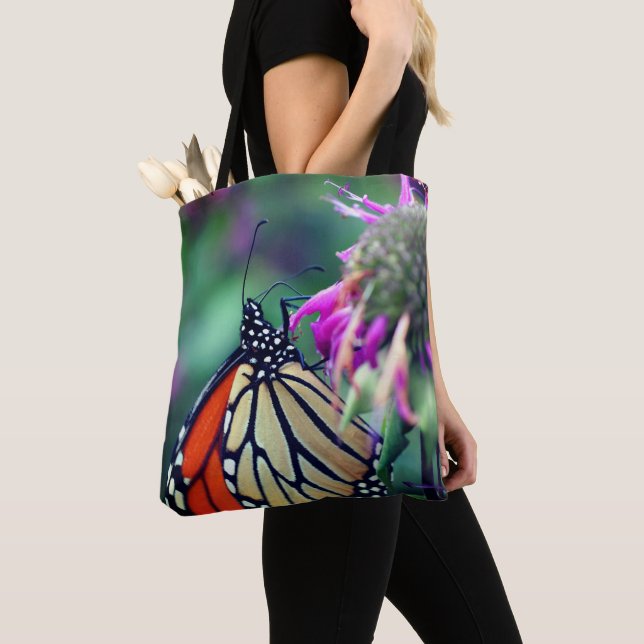 Monarch Butterfly On Flower Close Up   Tote Bag (Close Up)
