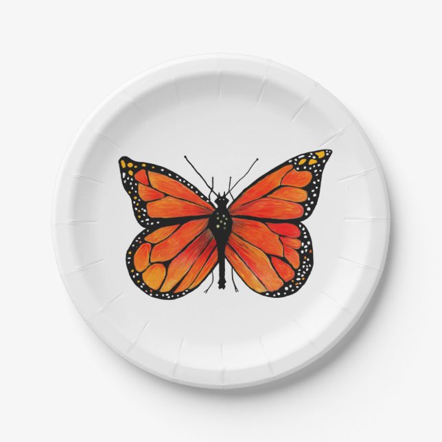 Monarch Butterfly on Paper Plates (Front)
